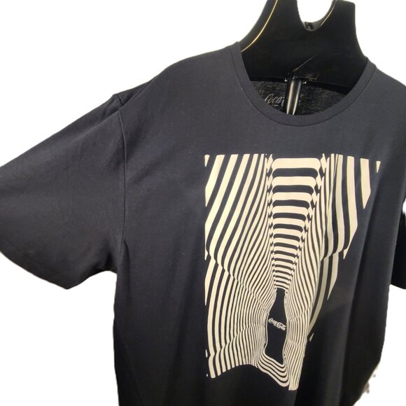 COCA-COLA Men's Black Short Sleeve 100% Cotton Tee Size 2X (50-52) - Picture 4 of 10